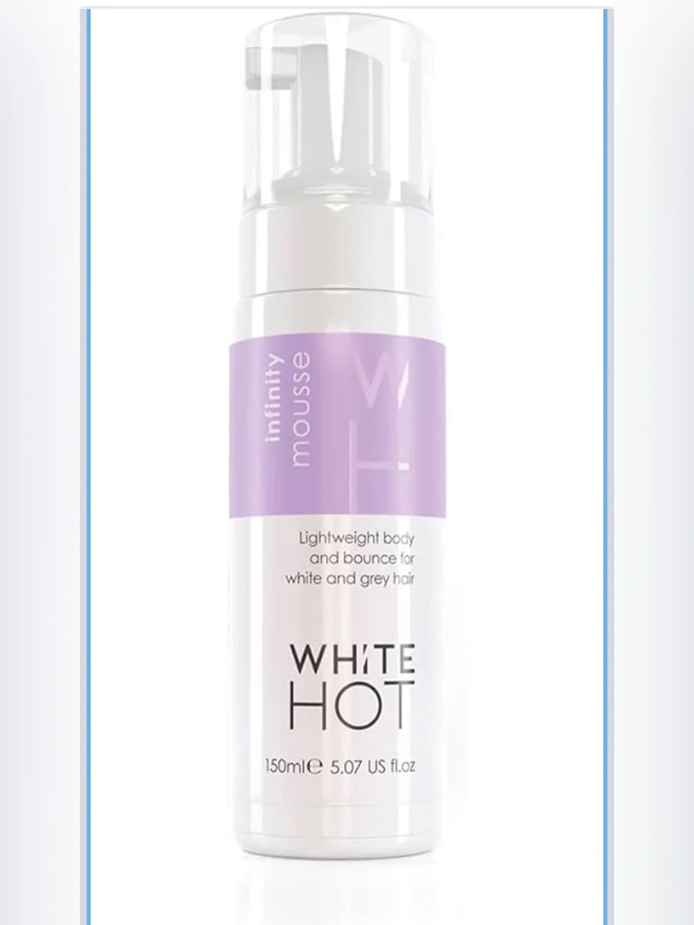 Infinity Mousse - Lightweight Styling Mousse for White & Grey Hair, Lavender